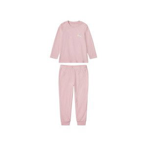 lupilu® Dievčenské pyžamo s dlhým rukávom (110/116, bledoružová)