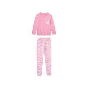 lupilu® Dievčenské pyžamo z biobavlny (98/104, ružová/pruhy)