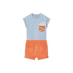 lupilu® Chlapčenská letná súprava pre bábätká BIO, 2-dielna (62/68, modrá/oranžová)