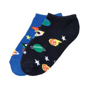 Detské členkové ponožky, 2 páry (31/34, vesmír)