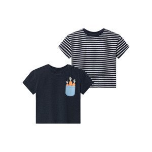 lupilu® Chlapčenské tričko s BIO bavlnou pre bábätká, 2 kusy (50/56, modrá)