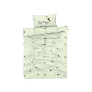 LIVARNO home Detská posteľná bielizeň, 90 x 130 cm, 40 x 60 cm (včely)