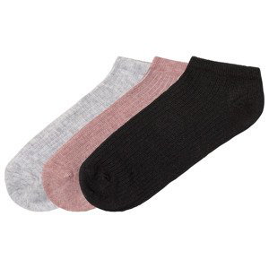 pepperts!® Dievčenské členkové ponožky, 3 páry (31/34, ružová/sivá/čierna)