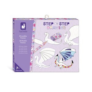 Janod Step by step Kreatívna sada Kreslenie krok za krokom Fantasy zvieratá od 7 rokov