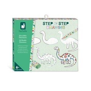 Janod Step by step Kreatívna sada Kreslenie krok za krokom Dinosaury od 6 rokov