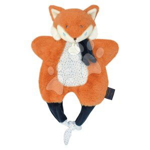 Plyšová líška na bábkové divadlo Doudou Amusette 3v1 Doudou et Compagnie oranžová 30 cm od 0 mes