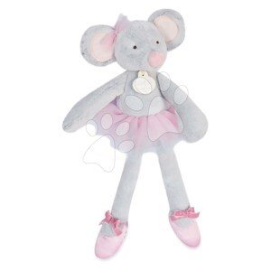 Plyšová bábika myška Mouse My Doudou Ballerine Doudou et Compagnie ružová 30 cm v darčekovom balení od 0 mes
